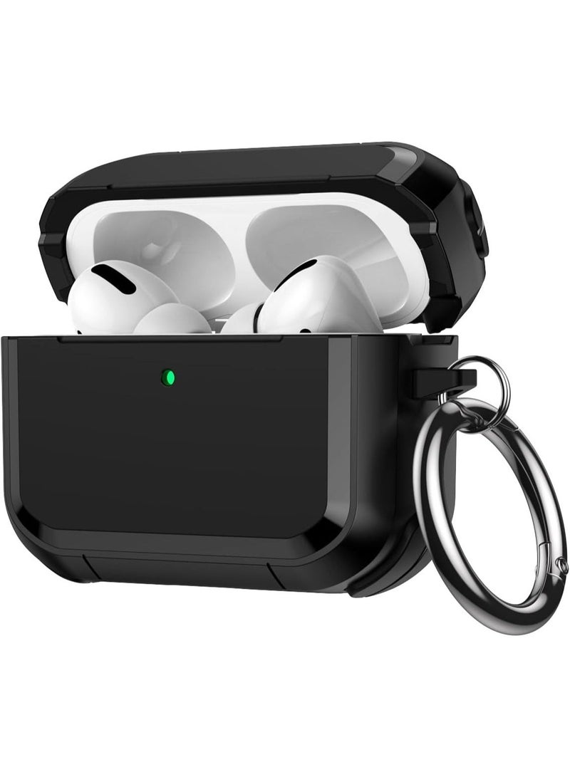 غطاء حماية صلب مقاوم للصدمات من Slim Armor لسماعات  AirPods Pro 3، لون أسود - Image 1